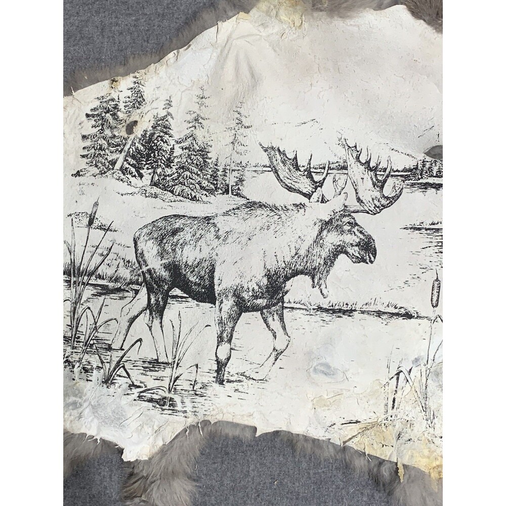 Printed Rabbit Pelt: Moose - Picture 3 of 3